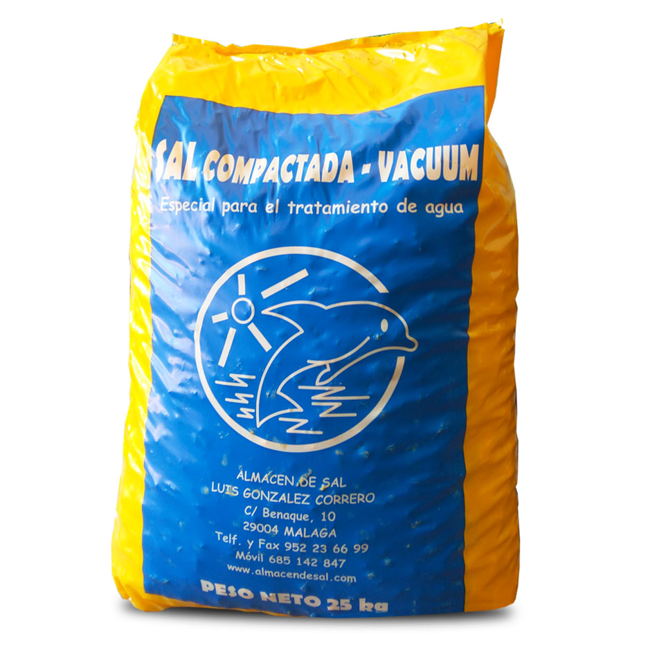 Sal compactada vacuum saco de 25kg